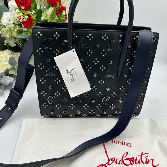 Christian Louboutin Handbags - Women's Christian Louboutin studded monogram, leather tote with shoulder strap